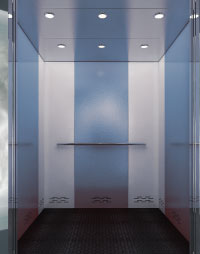 Light Blue Elevator Cabins